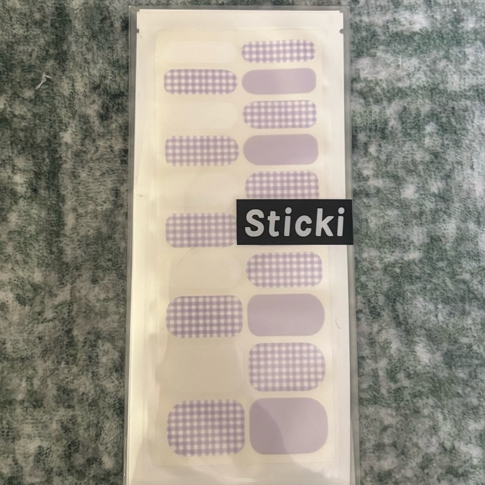 Purple nail decals